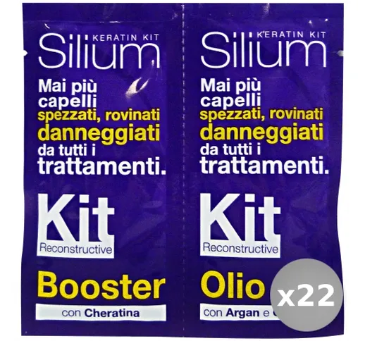 "Set 22 SILIUM kit Ricostruzione Cheratina Argan Monodose Prodotti per Capelli"