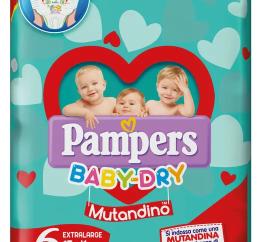 "PAMPERS BABY-DRY Mutandina 6 Xl 15 + Pannolini 14 Pezzi"