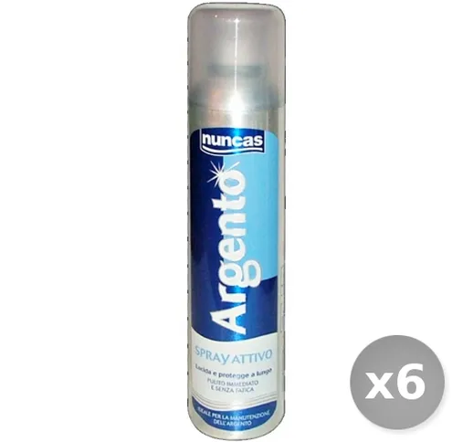 "Set 6 NUNCAS Argento Spray 250 ml Detergenti Casa"