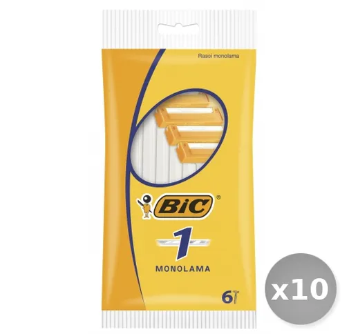 "Set 10 BIC Classic 1 Lama r&g x 5 Pezzi Prodotti per Rasatura"