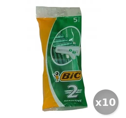 "Set 10 BIC Sensitive 2 Lame r&g x 5 Pezzi Prodotti per Rasatura"