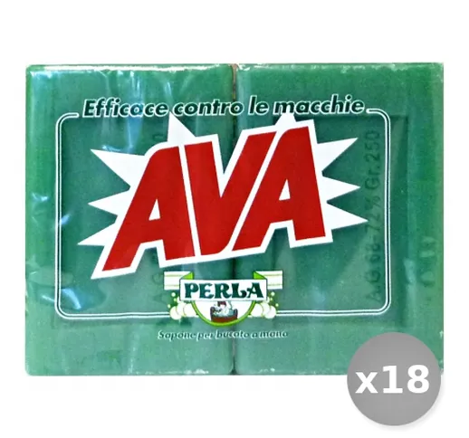 "Set 18 AVA Sapone Bucato Perla x 2 Pezzi 500 gr Detergenti Casa"
