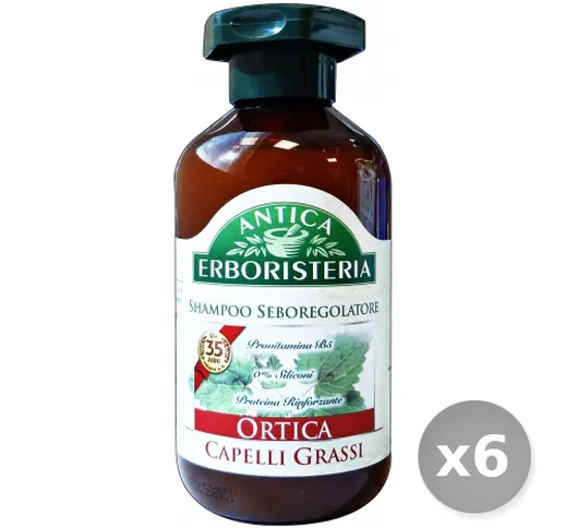 "Set 6 ANTICA ERBORISTERIA Shampoo Ortica 250 ml Prodotti per Capelli"