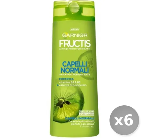 "Set 6 GARNIER Fructis Shampoo Normali 250 ml Prodotti per Capelli"