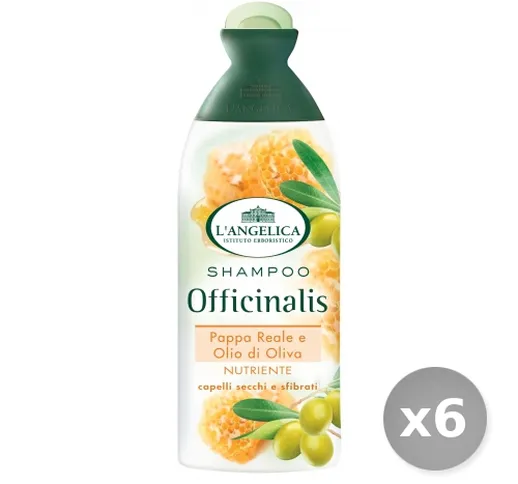 "Set 6 L'ANGELICA Shampoo Nutriente Pappa Reale Oliva 250 ml"