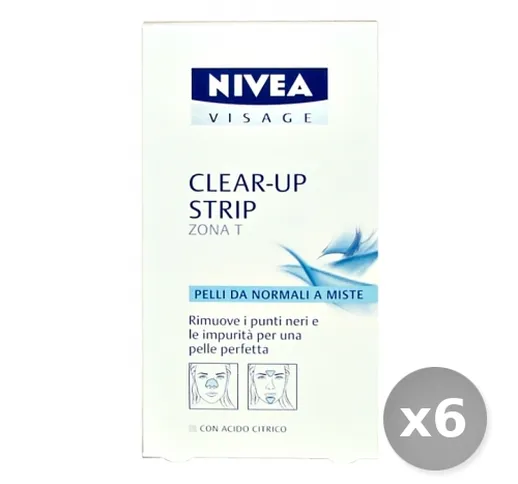 "Set 6 NIVEA Cerotti Punti Neri x 6 Pezzi 86401 Cura del Viso"