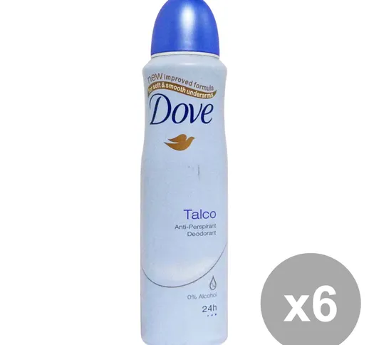 "DOVE Set 6 Deodorante Spray Talco 150 ml Cura del corpo"