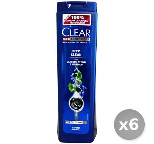 "Set 6 CLEAR Shampoo Deep  250 ml Prodotti per Capelli"