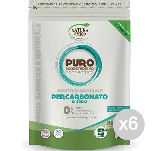 "NATURA  Set 6 NATURA  Additivo Naturale Percarbonato 250 gr - Prodotti Lavatrice"