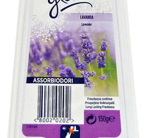 "GLADE Assorbi odori Gel Lavanda 150 gr Candele E Profumatori"