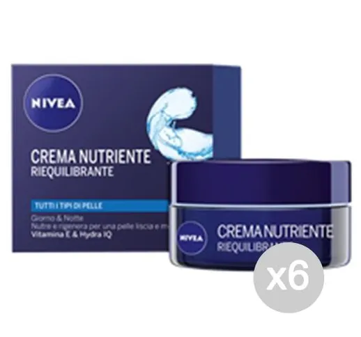 "Set 6 NIVEA Crema Nutriente Riequilibrante 81203 Cura Della Pelle"