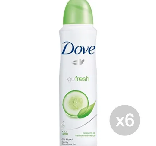 "Set 6 DOVE Deodorante Spray 150 Go Fresh Cetriolo E The Cura E Igiene Del Corpo"