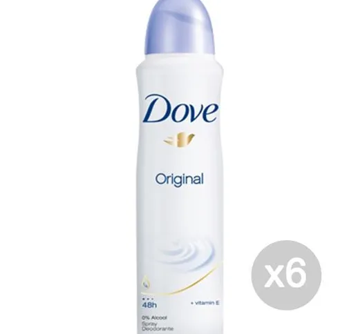 "Set 6 DOVE Deodorante Spray 150 Original Cura E Igiene Del Corpo"