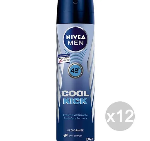 "Set 12 NIVEA Deodorante Spray 82883 Cool Kick Uomo Cura E Igiene Del Corpo"