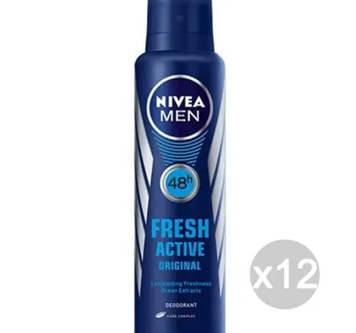 "Set 12 NIVEA Deodorante Spray 81600 Fresh Active New Uomo Cura E Igiene Del Corpo"