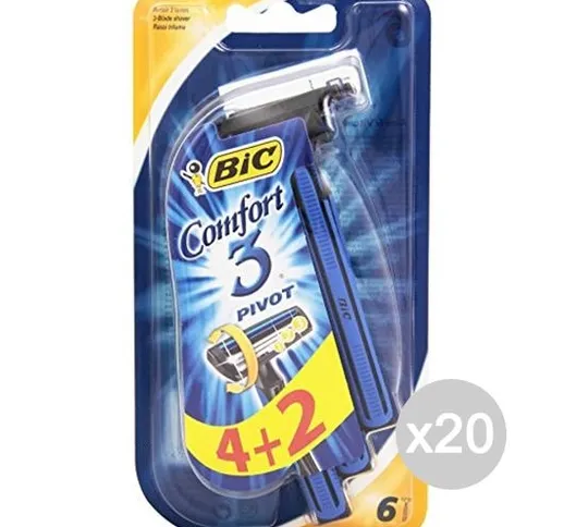 "Set 20 BIC 3 Confort Pivot X 4+2 Rasoio Rasatura Viso E Corpo"