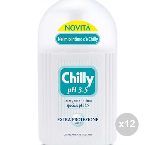 "Set 12 CHILLY Igiene intima extra protezione ml 250 ph 3. 5 igiene e cura della persona"