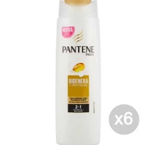 "Set 6 PANTENE Shampoo 2In1 Rigenera Protegg 250 Ml Cura E Trattamento Dei Capelli"