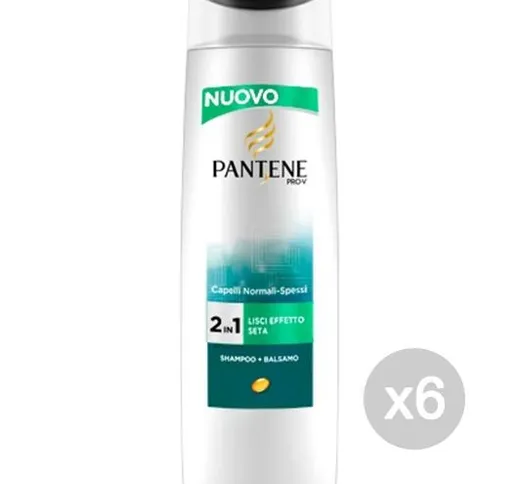 "Set 6 PANTENE Shampoo 2In1 Lisci Effetto Seta 250 Ml Cura E Trattamento Dei Capelli"