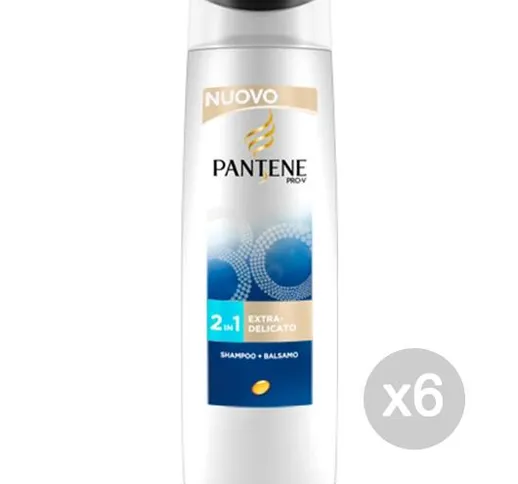 "Set 6 PANTENE Shampoo 2In1 Extra Delicato 250 Ml Cura E Trattamento Dei Capelli"