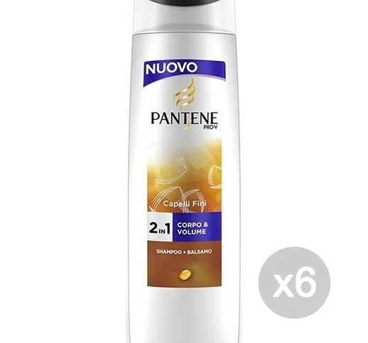 "Set 6 PANTENE Shampoo 2In1 Corpo & Volume 250 Ml Cura E Trattamento Dei Capelli"
