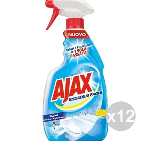 "Set 12 AJAX Spray Spray Bagno 600/750 New Detersivi E Pulizia Della Casa"