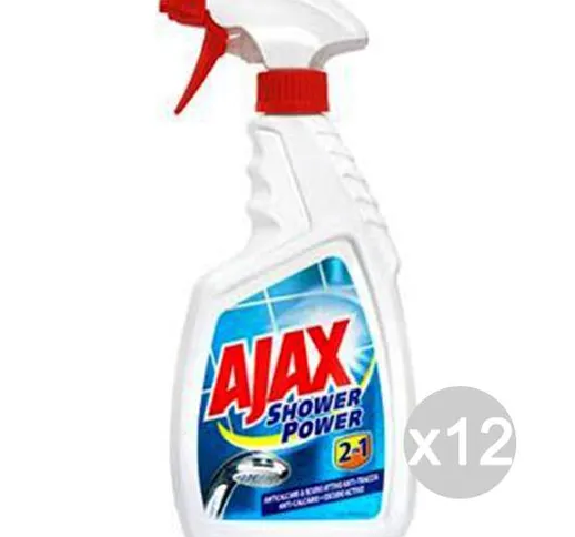 "Set 12 AJAX Spray Doccia Shower-Power 750 Ml 2In1 Detersivi E Pulizia Della Casa"