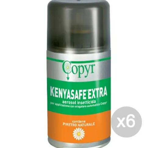"Set 6 COPYR Ricambi Kenyasafe Mosche Zanz 250 Insetticida Repellente"