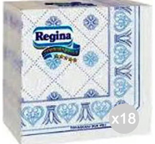 "Set 18 REGINA Tovaglioli 38X38 5 Stelle Decor 2 Veli Cucina E La Tavola"