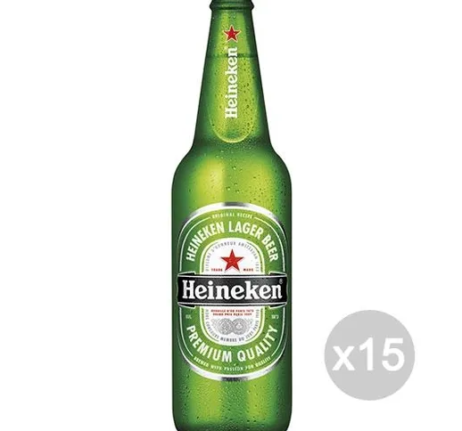 "Set 15 HEINEKEN Birra Bottiglia 66Cl Bevanda Alcolica"
