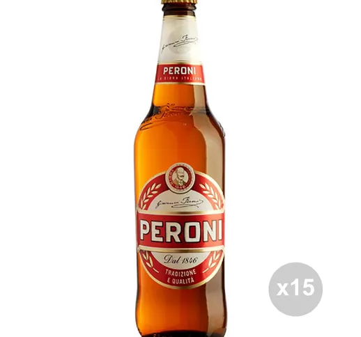 "Set 15 PERONI Birra in bottiglia 66cl bevanda alcolica da tavola"