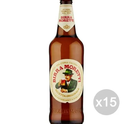 "Set 15 MORETTI Birra Bottiglia 66Cl Bevanda Alcolica"