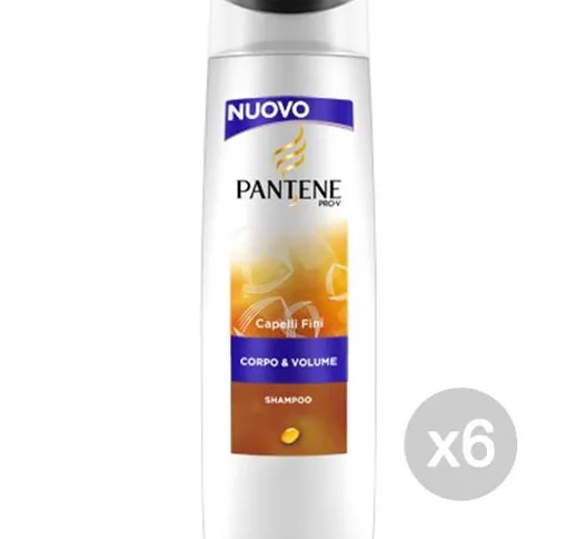 "Set 6 PANTENE Shampoo Trad Corpo Volume 250 Ml Cura E Trattamento Dei Capelli"