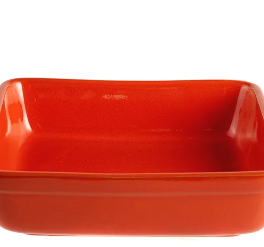 "HOME Pirofila ceramica quadro cm 22 arancio Strumenti da cucina"