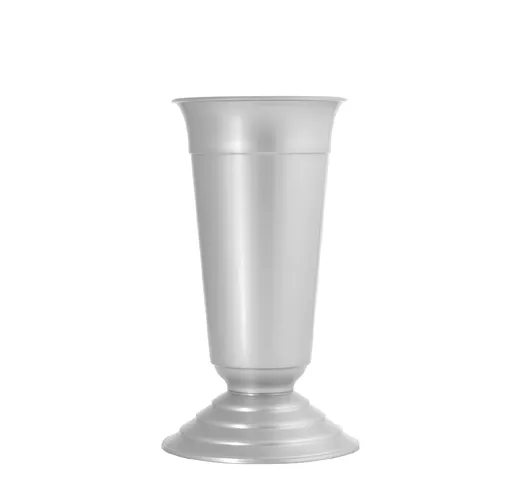 "HOME Vaso Cimitero Plastica Argento Piccolo 24 Cm"