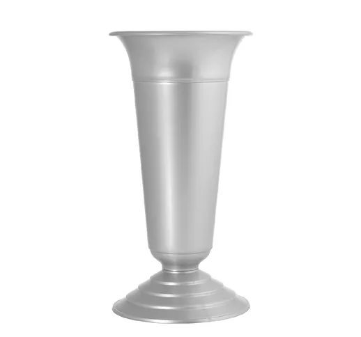 "HOME Vaso Cimitero Plastica Argento Grande 35 Cm"