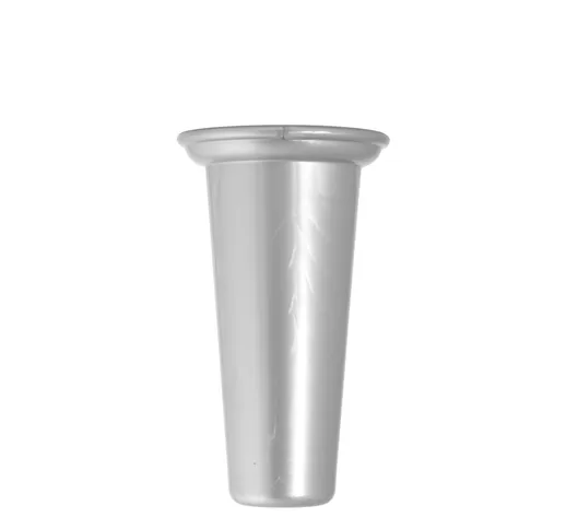 HOME Vaso Cimitero Per Loculo Plastica Argento 18,5 Cm