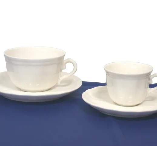 H&H Tazza Tâ??Â¿ New Bone China Con Piatto Cc200 Preparazione Arredo Tavola