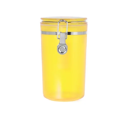 HOME Barattolo Plastica Giallo Frost 10X18 Contenitori Cucina Barattoli