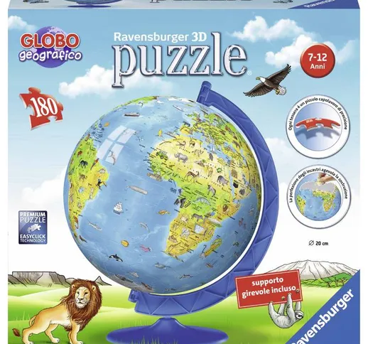 RAVENSBURGER Puzzleball 3D Globo 180 Pezzi Puzzeleball 3D Puzzle Giocattolo 367