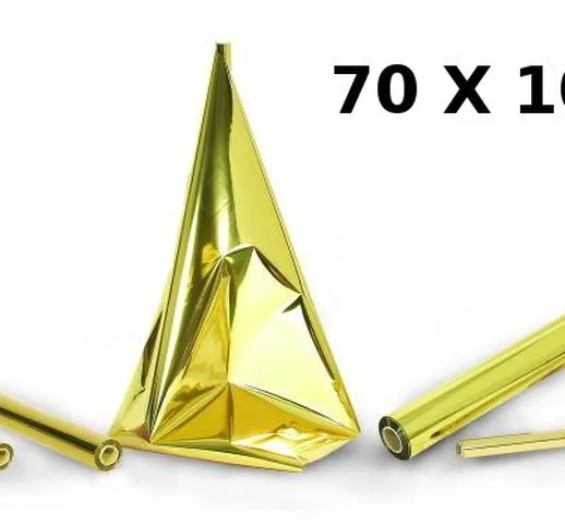 INAB Rotolo carta metallizzata oro 70 x 100cm accessorio presepe