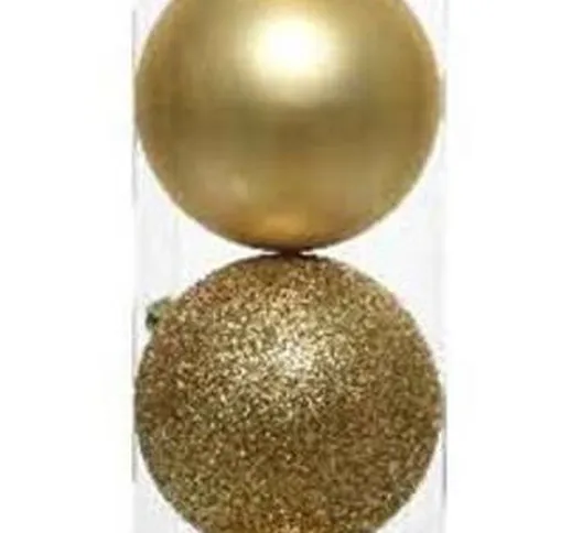 KAEMINGK Confezione 4 Palline Colore Oro Decorazioni Assortite Natale Alberi