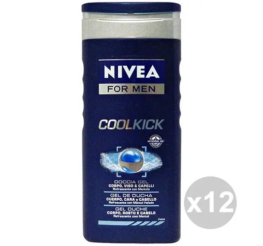 Set 12 NIVEA Doccia Uomo COOL KICK 250 Ml.  Saponi e cosmetici