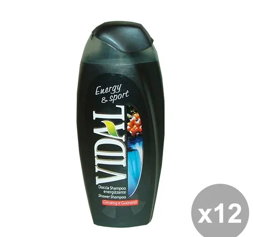 Set 12 VIDAL Doccia Shampoo ENERGY & Sport 250 Ml. Saponi e cosmetici