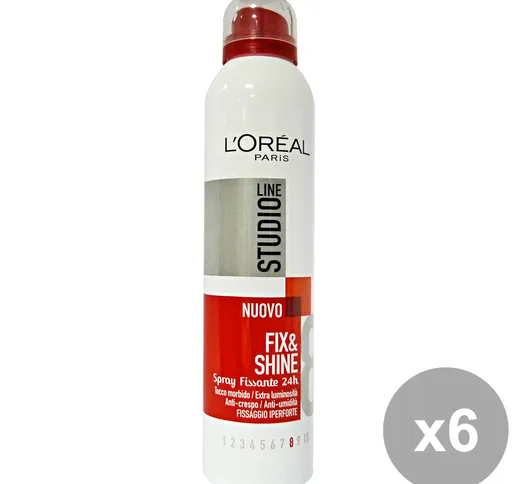 L'OREAL Set 6 Studio Line Lacca Fix&S.8 Iperforte 250 Ml A4870243  Prodotti Capelli