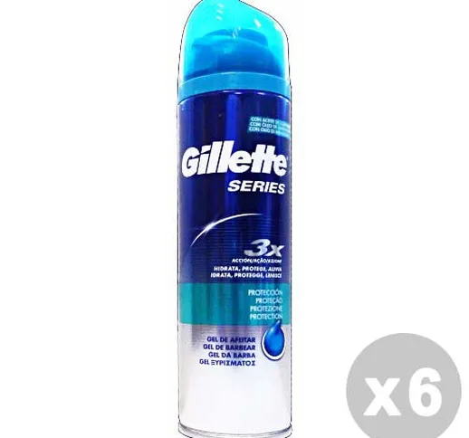 GILLETTE Set 6 GILLETTE Series gel barba protettivo 200 ml. - schiume e creme da barba