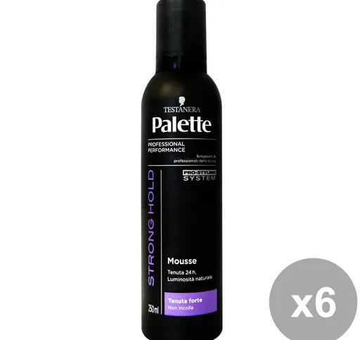 Set 6 PALETTE SPUMA Forte 250 Ml. PROFESSIONAL Prodotti per capelli