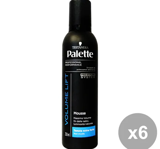 Set 6 PALETTE SPUMA Volume 250 Ml. PROFESSIONAL Prodotti per capelli