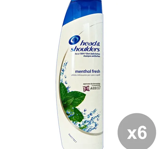 Set 6 HEAD & SHOULDERS Shampoo MenTOL Fresh AntiForfora 250 Ml. Prodotti per capelli