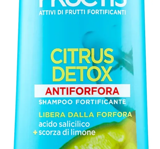 GARNIER Fructis Shampoo Antiforfora Citrus-Detox Grassi 250 Ml. Shampoo Capelli